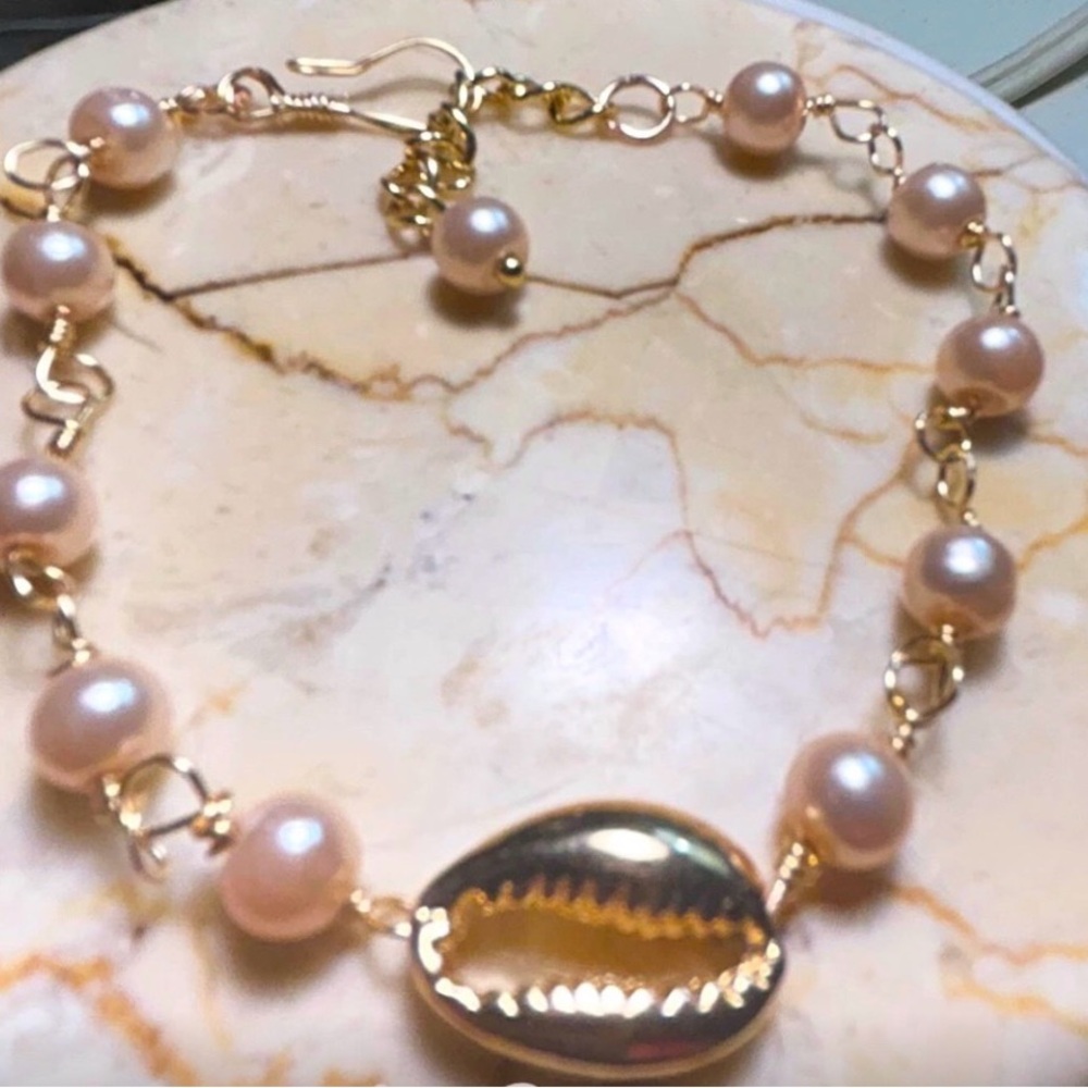 Gold and Pink Bracelet